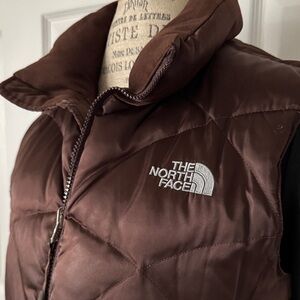 The North Face Chocolate brown colored Quilted Vest